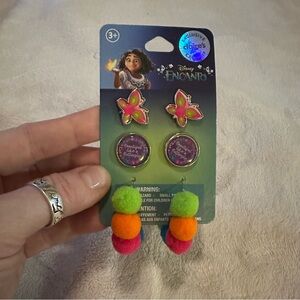 Disney Encanto Kids Earrings Set - Pink and Multicolor